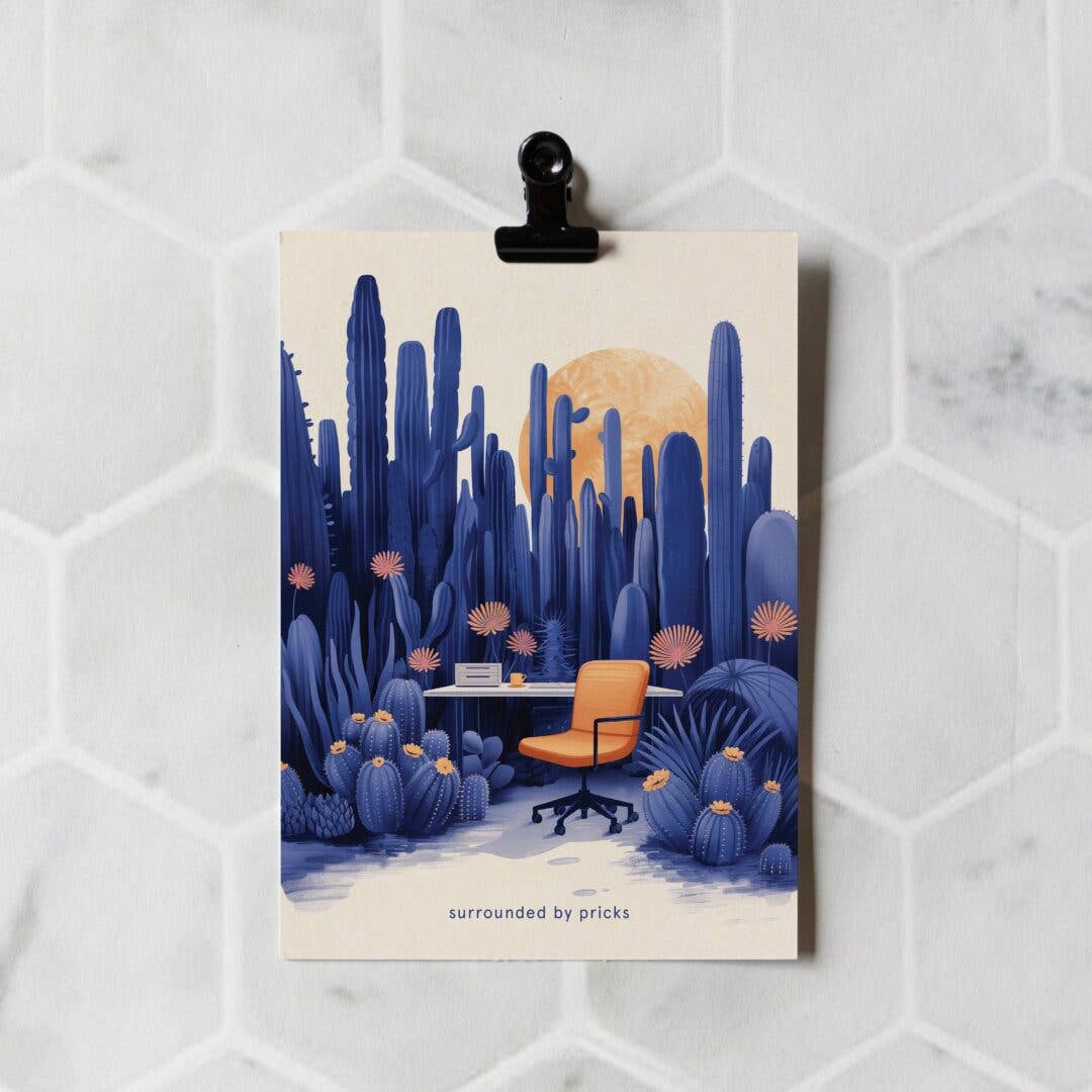 Surrounded by pricks | Encouragement Card | Funny card