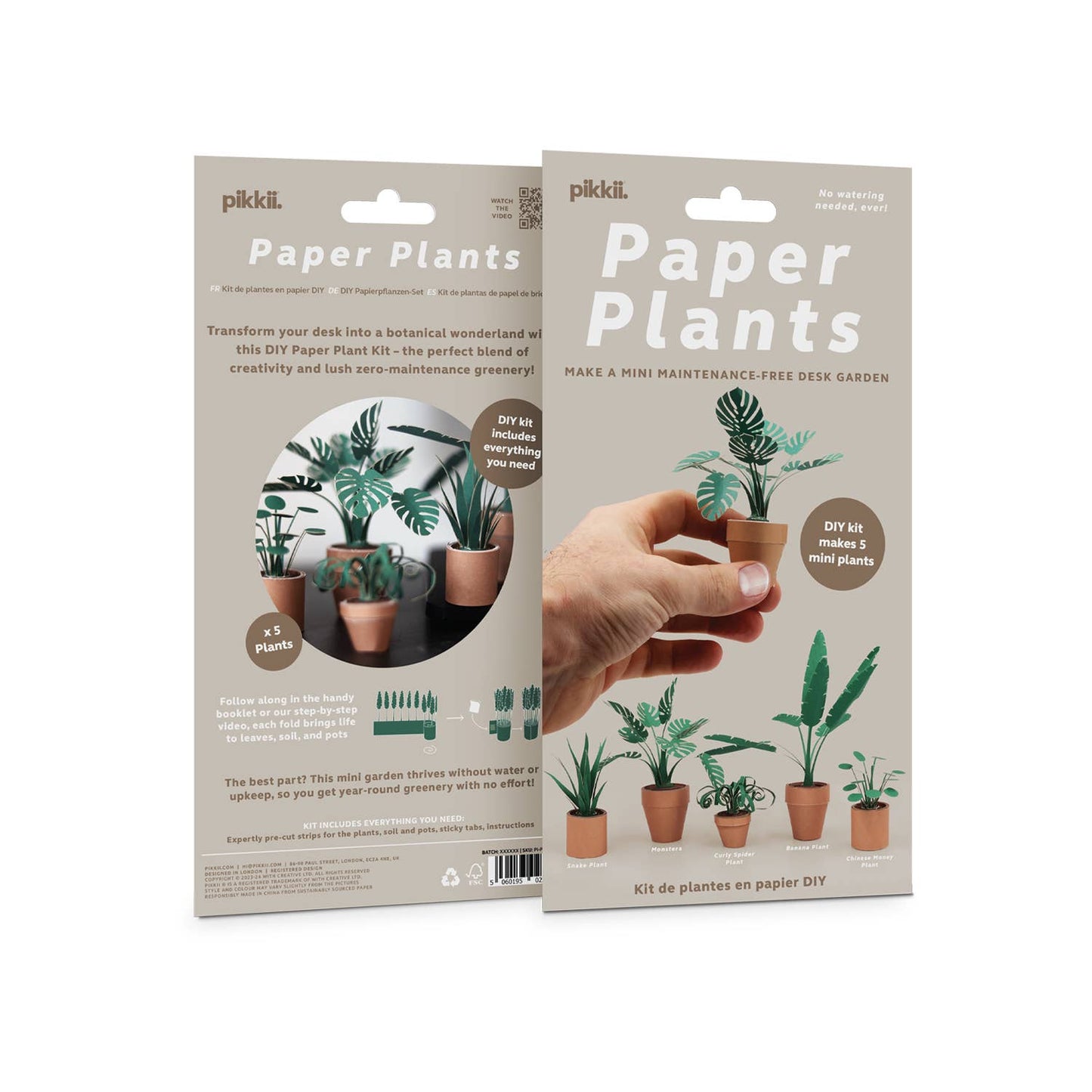 Two packages of pakkii Paper Plants on a white background