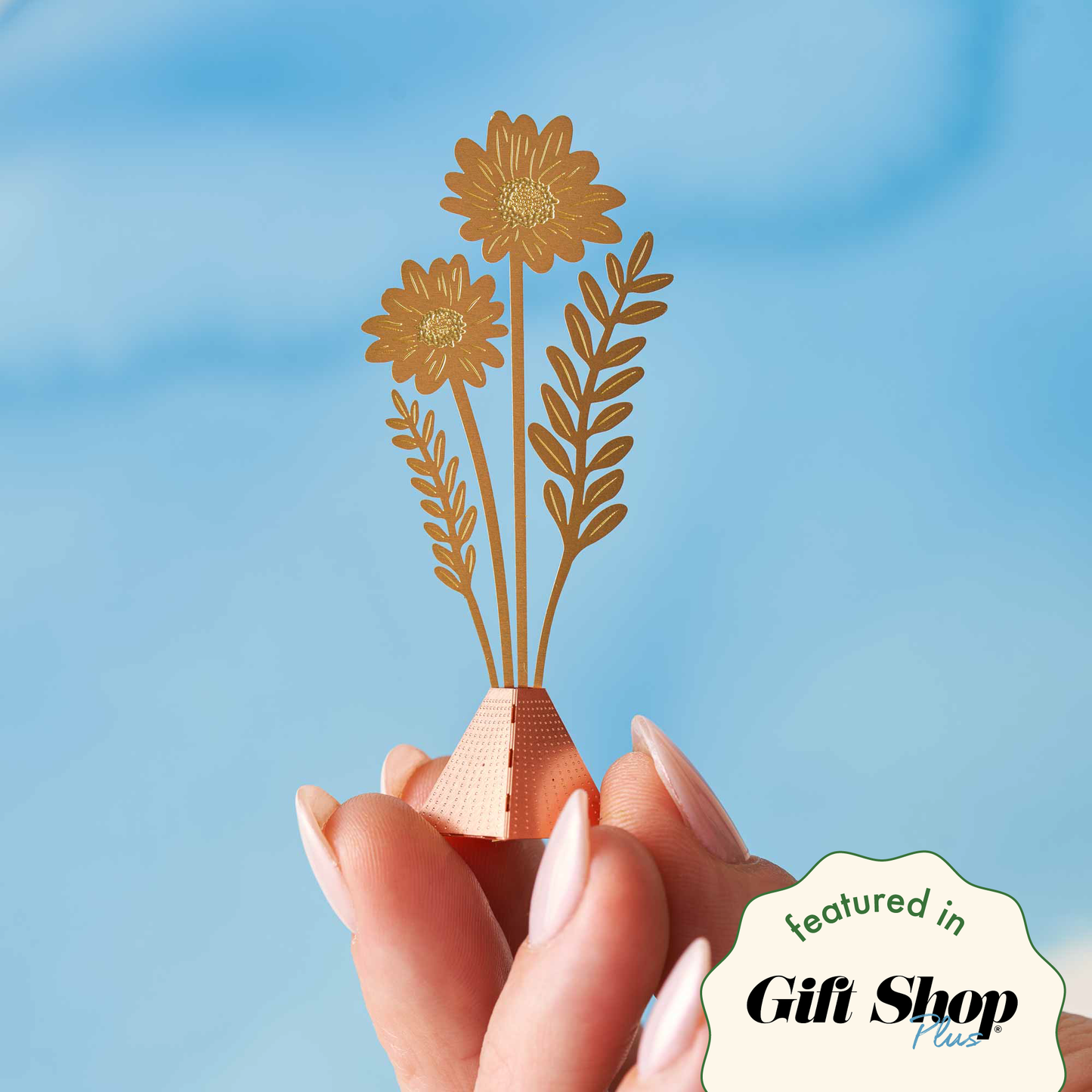 Cosmos Tiny Bouquet - Copper or Brass