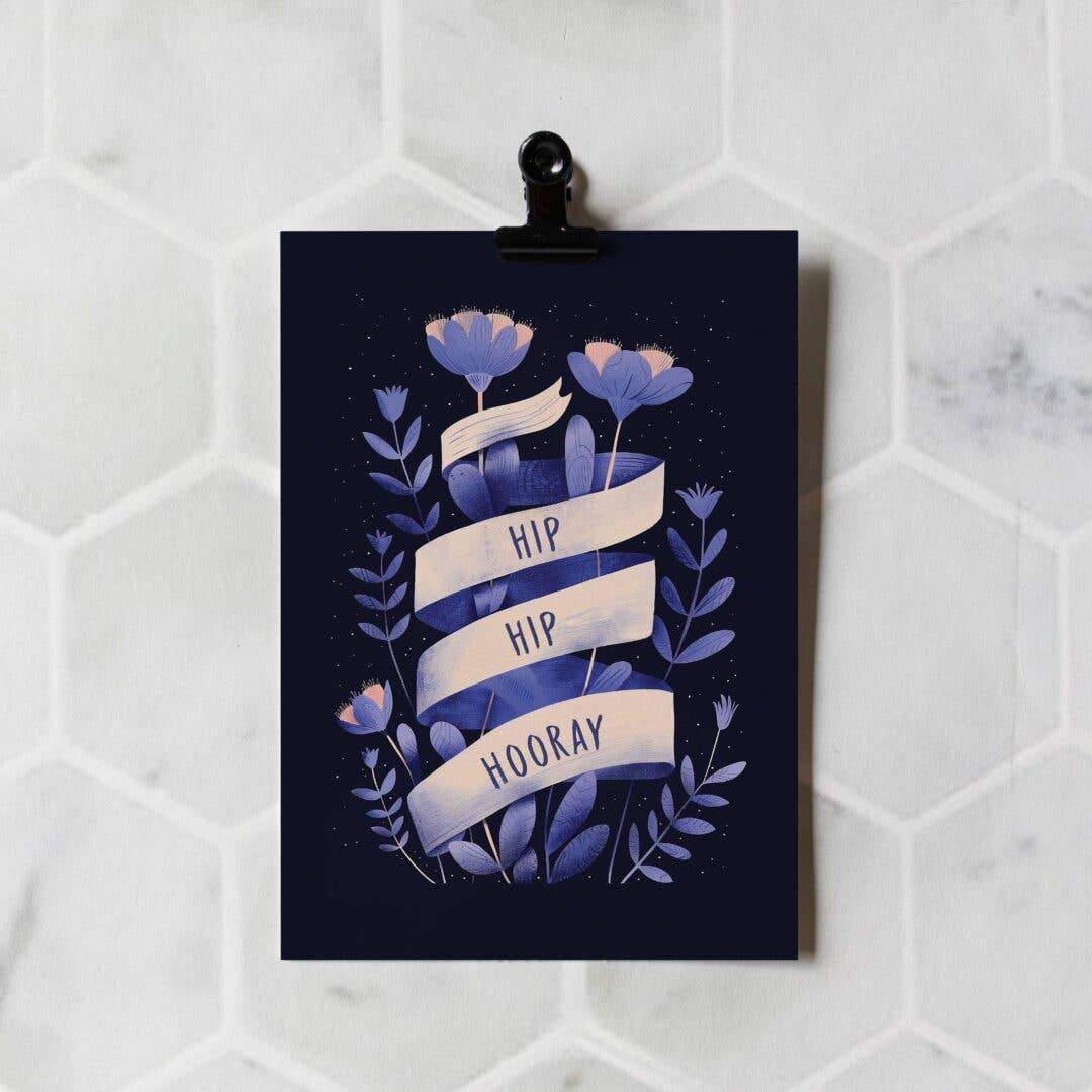 Hip Hip Houray | Birthday Card | Congratulations Card