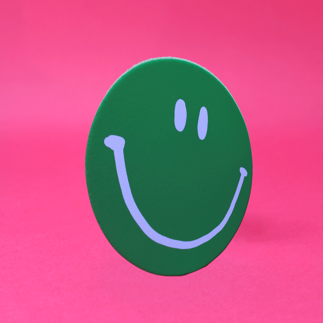 Happy Face Coaster - Single Colours