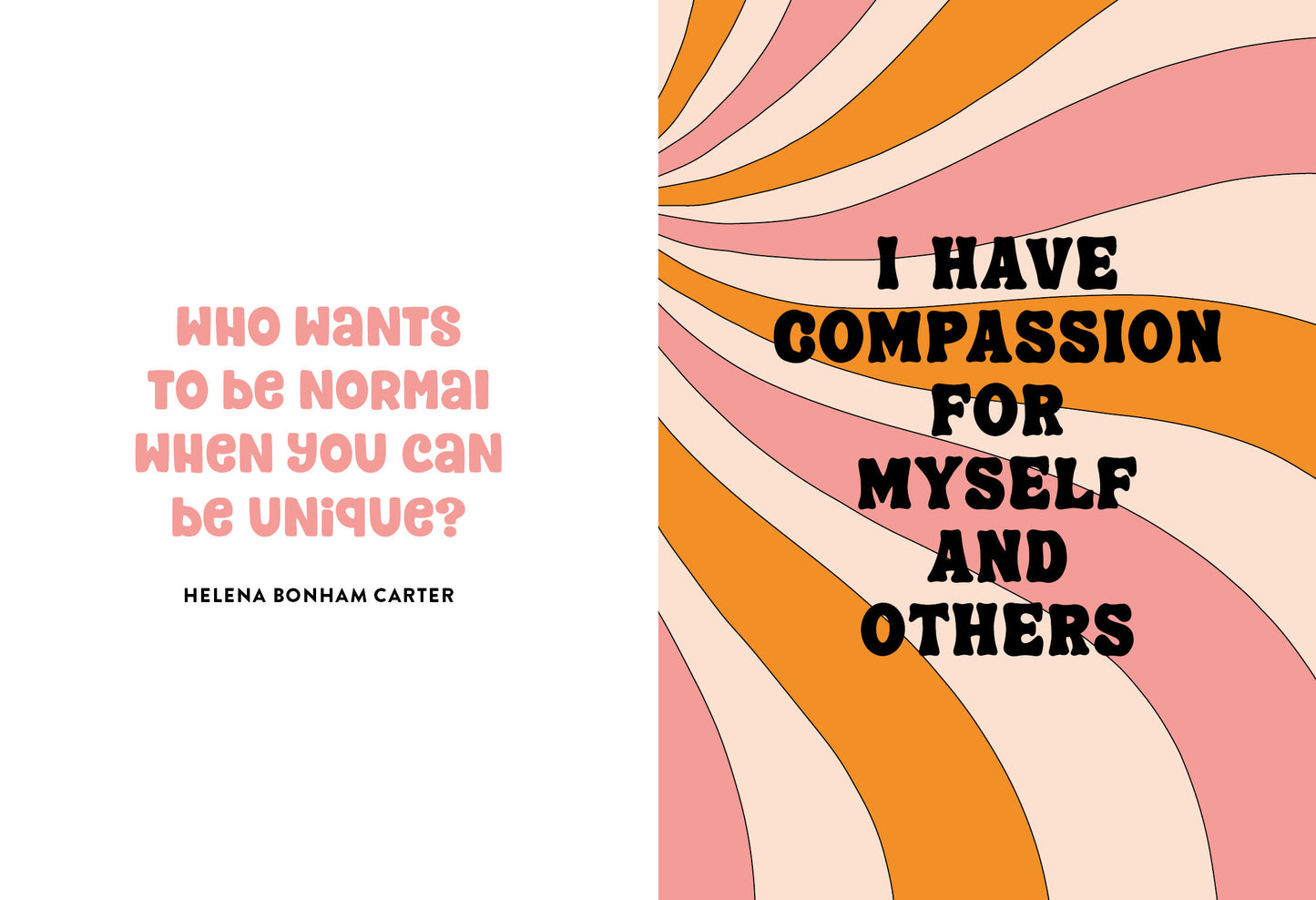 Motivational quote with abstract design and color pattern