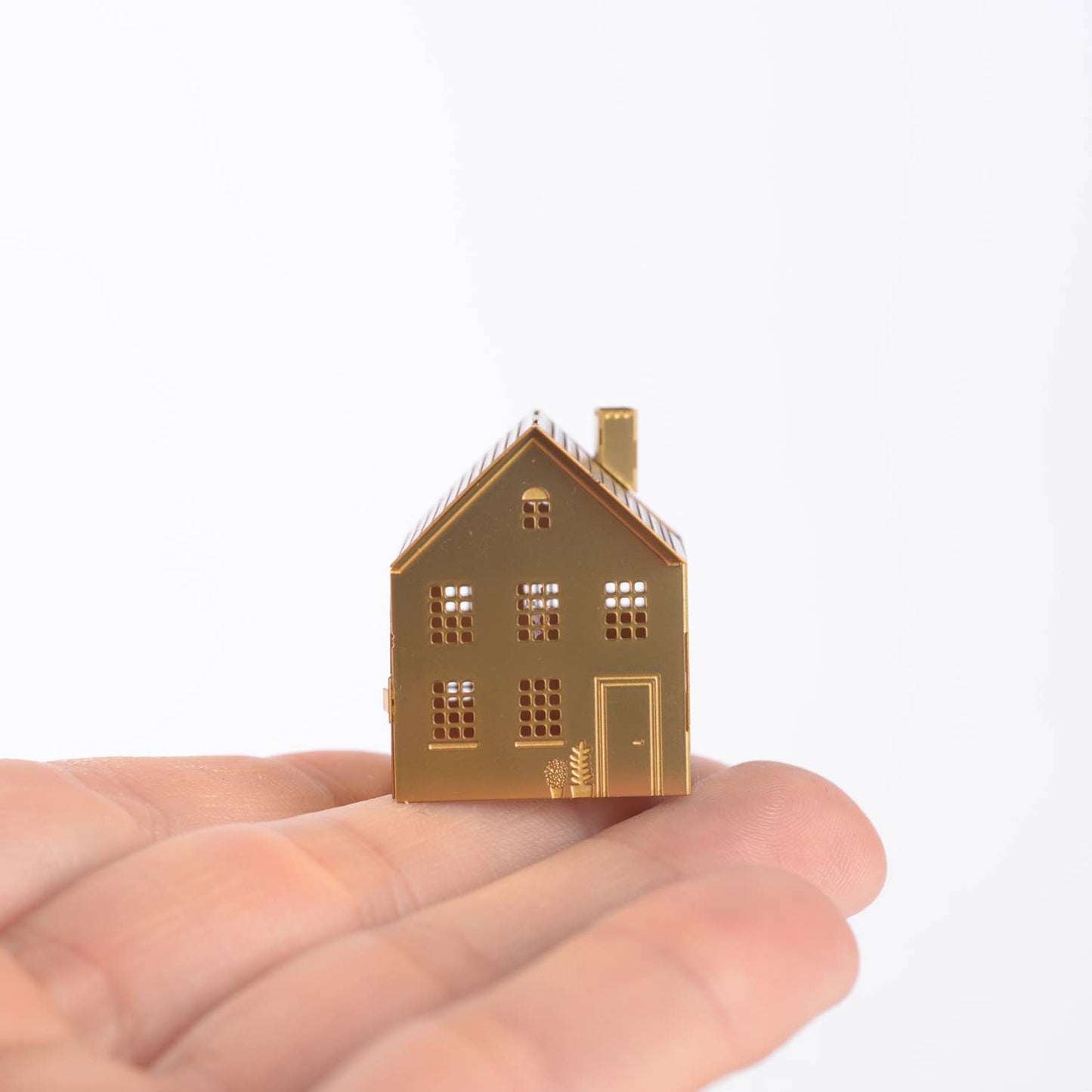 Mini Model House, brass Terrarium decor, DIY crafting kit