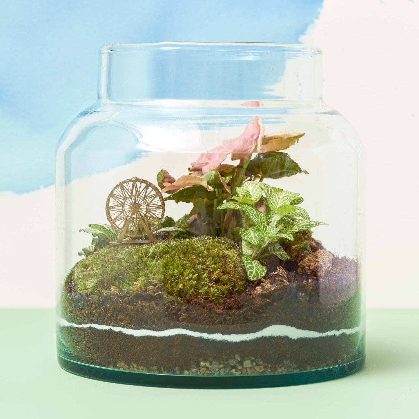 Mini Model Ferris Wheel, brass Terrarium decor, DIY craft kit