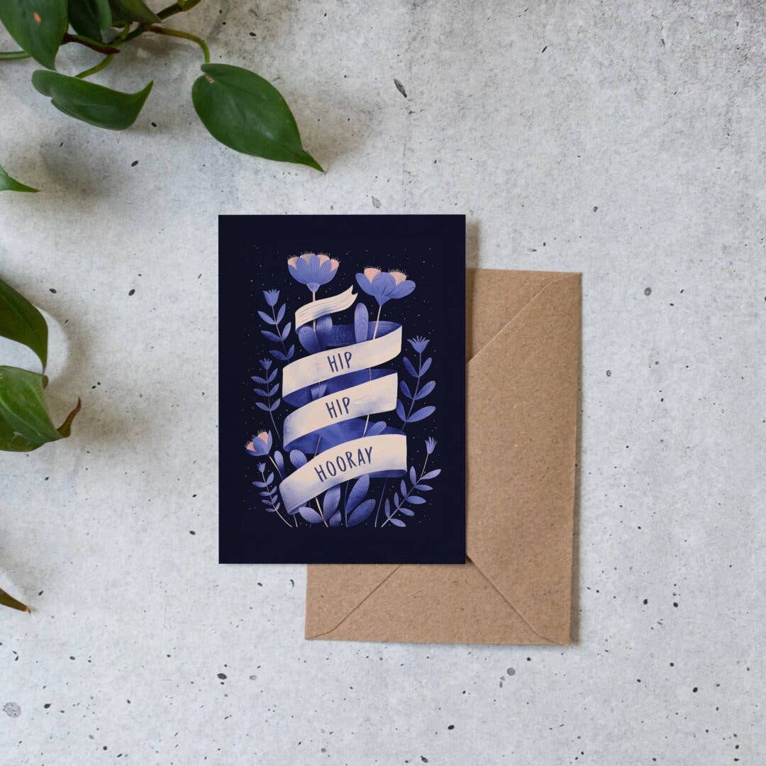 Hip Hip Houray | Birthday Card | Congratulations Card