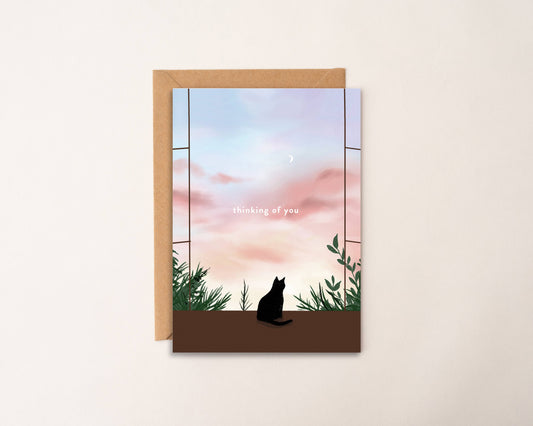 Thinking of You Cat Card