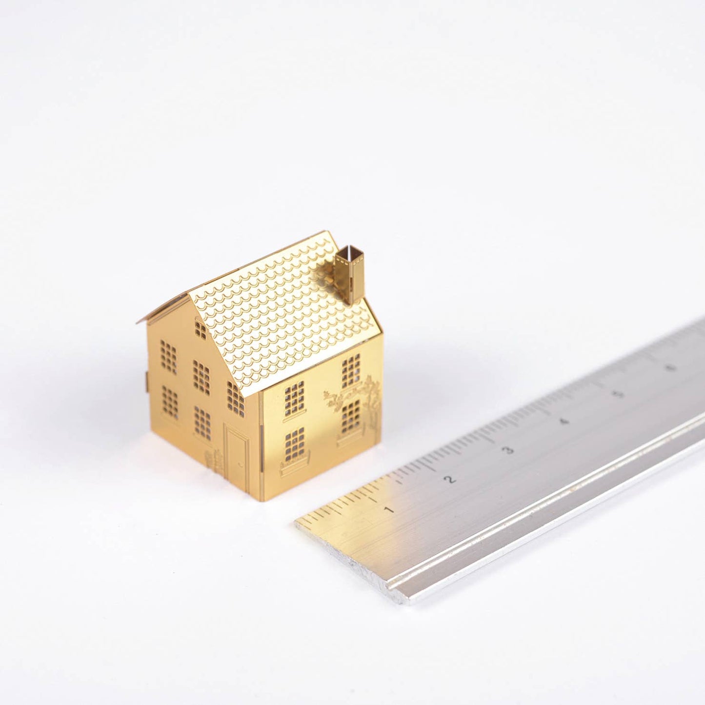 Mini Model House, brass Terrarium decor, DIY crafting kit